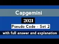 Capgemini Pseudo Code 2021 Set 2 MCQs How to Solve Pseudo Code The Coding Bytes