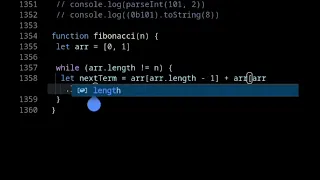 Fibonacci sequence function using while loop JavaScript