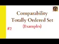 2 Comparability Totally Ordered Set Examples of Comparable and non-comparable elements