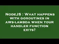 NodeJS What happens with goroutines in aws-lambda when your handler function exits