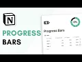 EASY Progress Bars in Notion Beginners Tutorial
