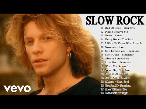 Download MP3 Aerosmith, Bon Jovi, Scorpions, Ledzeppelin, White Lion, Heart - Best Slow Rock Ballads 80s, 90s