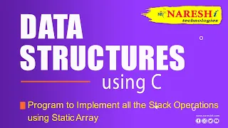 Program to Implement all the Stack Operations using Static Array Data Structures