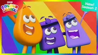Colouring a Rainbow FULL EPISODE - S2 E4 Kids Learn Colours Colourblocks