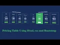 how To Create Pricing Table Using html css and Bootstrap