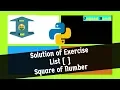 Solution Exercise Square of number Python Tutorial in hindi
