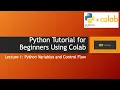 Python Tutorial for Beginners using a Web Browser Lecture 1