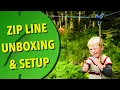 Download Lagu backyard ZIPLINE for kids | CTSC 75 foot ZIPLINE unboxing and setup | Fun-sized Adventures