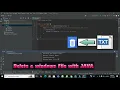 How to delete a file with java Delete any windows file with the help of java programming language