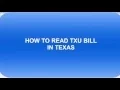HOW TO READ TXU BILL 2015