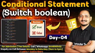 Conditional Statement Switch Boolean in JavaScript JavaScript Tutorial for Beginners CTA