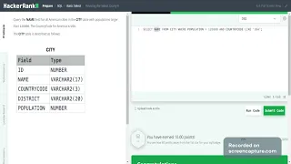 Hackerrank SQL Basic question 2