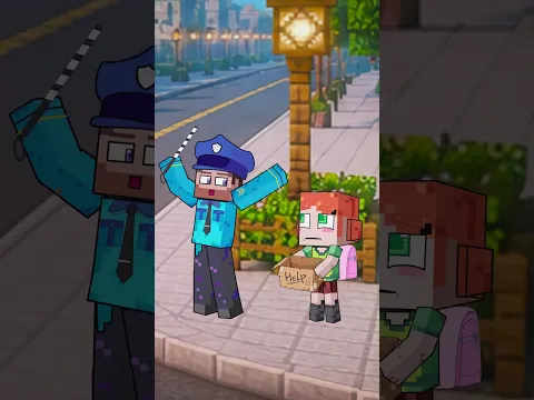 Little Steve And Alex With The Community’s Kindness Saved Poor Verity 🍭💖shorts #minecraft