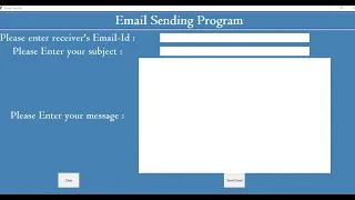 Send Emails Using python How to send Emails using python Email sending GUI with Source code