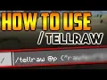 How to use tellraw command in Minecraft PE 1 9 0 0