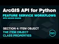 ArcGIS API for Python Item Object Class Properties ArcGIS Online Documentation