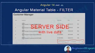 Part 25 - Easiest way to implement custom filter with angular material table Angular 14 tutorials