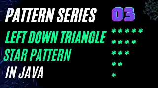 Left Down Triangle Star Pattern Left Down Triangle Star Pattern in Java Pattern Series CodeGood
