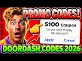 New DoorDash Promo Code 2026 Fastest Way to Get 100 FREE FOOD COUPONS