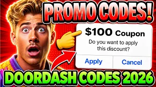 New DoorDash Promo Code 2026 Fastest Way to Get 100 FREE FOOD COUPONS