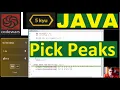 Codewars Pick Peaks