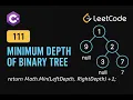 LeetCode 111 Minimum Depth of Binary Tree C Solution BFS DFS Approaches