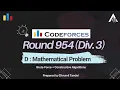 Codeforces Round 954 D - Mathematical Problem Detailed Editorial