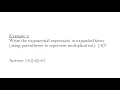 Writing Exponents in Expanded Form