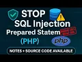 Day 32 SQL Injection Prevention in PHP Prepared Statements mysqli PDO Full Explanation