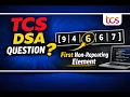 First Non-Repeating Element in Array TCS DSA Question Placement Prep