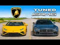 Download Lagu Tuned AMG GTR vs Lamborghini Huracan: DRAG RACE