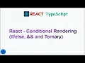 ReactJS Tutorial 11 Conditional Rendering for Beginners