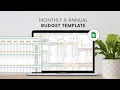 Monthly Annual Budget Tracker Template Google Sheets Template Complete Walkthrough Tutorial