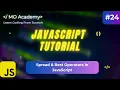 Spread Rest Operators in JavaScript Explained JavaScript ES6 Tutorial for Beginners 2025