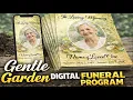 Paperless Digital Funeral Program Template Gentle Garden - The Funeral Program Site