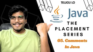 Comments in Java Java Programming Tutorial in Telugu For Placements and Academics