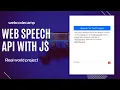 web speech api javascript project