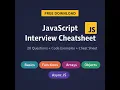 Crack Any JavaScript Interview 20 Questions Cheat Sheet Free PDF