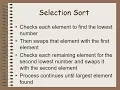 Lesson 8 Array Sorting Algorithms