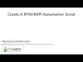 Create A Automation Script - Process Runner Help