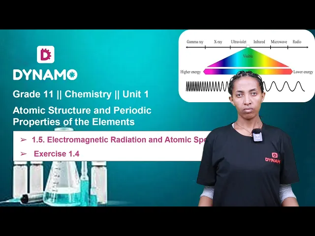 Grade 11 || Chemistry || Unit 1 || Part 7 || 1.5 Electromagnetic Radiation & Atomic Spectra & Ex 1.4