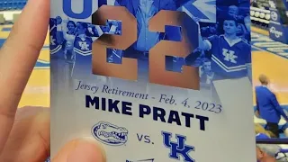 Mike Pratt s jersey gets retired into the rafters at Rupp Arena February 4th 2023