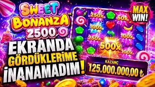 SLOT OYUNLARI | SWEET BONANZA 2500 | EKRANDA GÖRDÜKLERİME İNANAMADIM !! #slot #slotoyunları
