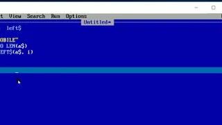 QBASIC program using LEFT