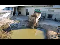 Download Lagu Interesting project with Komatsu D-20-p Bulldozer pushing rocky soil into the field
