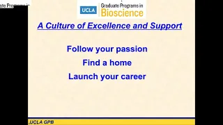 UCLA Graduate Programs in Bioscience Zoom Overview