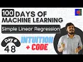 Simple Linear Regression Code Intuition Simplest Explanation in Hindi