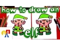 How To Draw A Cartoon Christmas Elf