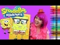Coloring SpongeBob SquarePants GIANT Coloring Book Page Crayola Crayons KiMMi THE CLOWN