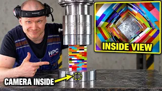 We Put a Camera Inside Our Hydraulic Press